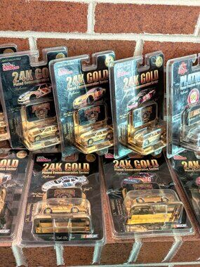 9-Car Racing Champions NASCAR 24K Gold & Platinum 50th Anniversary Lot
